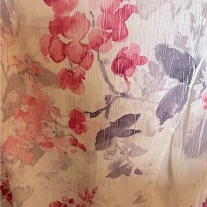 Komarov Pink Red V-Neck Midi Sundress